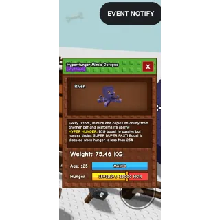 HUGE HYPERHUNGER MIMIC OCTOPUS 75kg+ | 15 SECS CD NO TOY