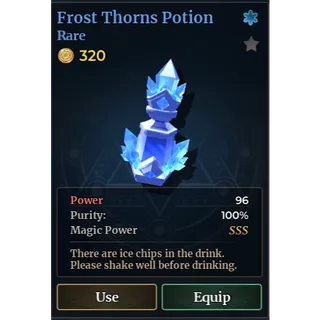 SSS FROST THORN WIZARD ALCHEMY 