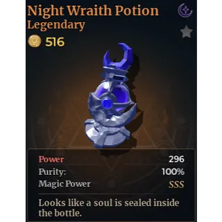 SSS NIGHT WRAITH WIZARD ALCHEMY