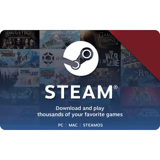 $50.00 Steam Gift Card LINK (US)