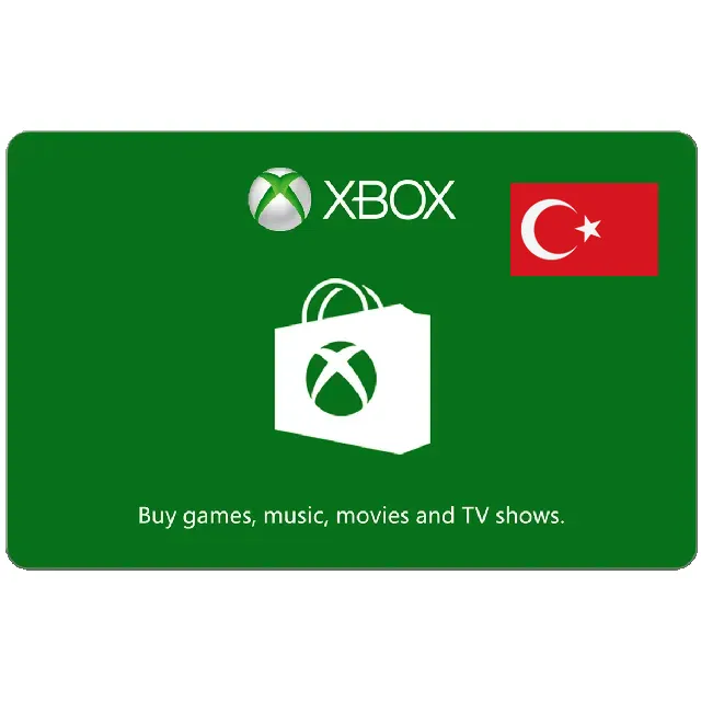 100 TL Xbox Gift Card TURKEY Xbox Gift Card Cart es de Presente