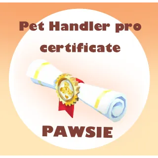 Pet Handler Pro Certificate
