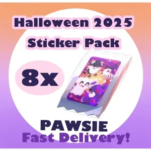 8x Halloween sticker pac