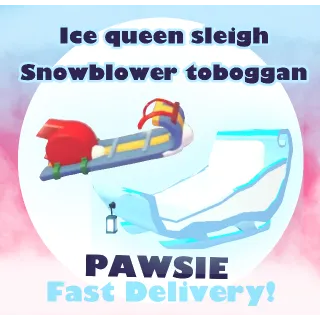 Ice Queen Sleigh & Snowblower Toboggan 