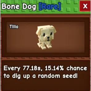3X BONE DOG - GROW A GARDEN