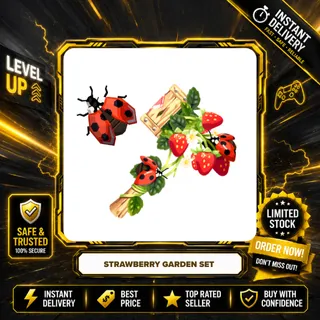 STRAWBERRY GARDEN SET (STRAWBERRY GARDEN HAMMER + LADYBUG GEMSTONE) - FLEE THE FACILITY / FTF