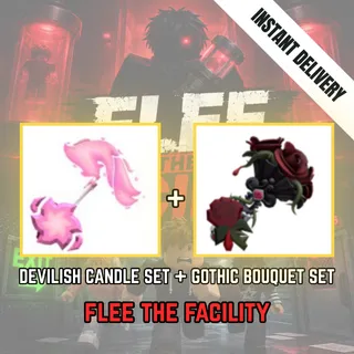 DEVILISH CANDLE SET + GOTHIC BOUQUET SET - FLEE THE FACILITY / FTF