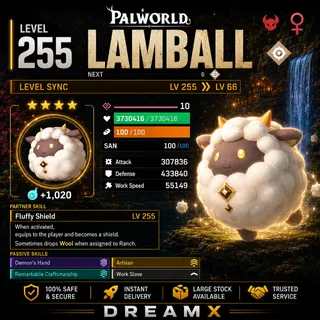Lamball any skill / level palworld 