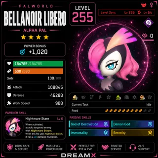 Palworld Bellanoir Libero any skill / level