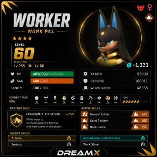 Palworld Anubis Every Skill / level 