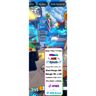 NUKE TITAN TV MAN MYTHIC TRAIT 275K