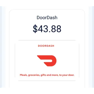 $43.88 USD DoorDash