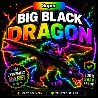 Rainbow Big Black Dragon GROW A GARDEN 2