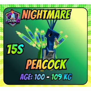 15s Peacock NIGHTMARE Godly Peacock [LIMITED] Free QB,Mimic,Redfox,Ckitsune | Grow A Garden