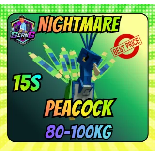 15s Peacock NIGHTMARE TITANIC Peacock Free QB,Mimic,Redfox,Ckitsune | Grow A Garden