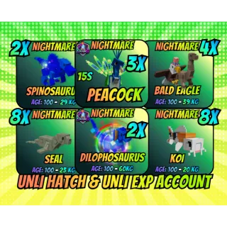 Unli Hatch Account Bundle [Read Description] 5 Mins Hatch | Grow A Garden