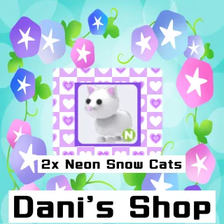 2x Neon Snow Cats