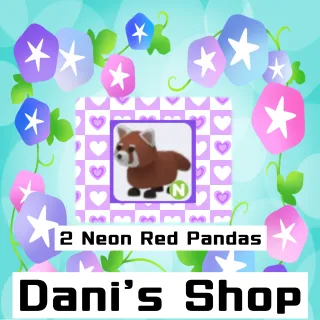 2x Neon Red Panda 