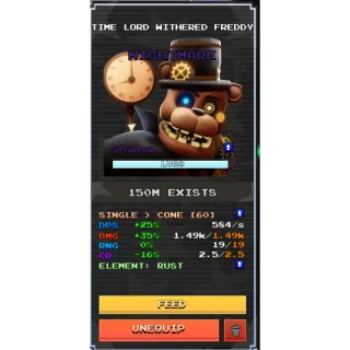 Five Nights TD 2 Time Lord Withered Freddy