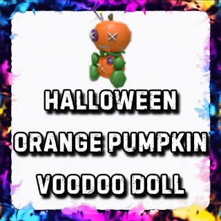 HALLOWEEN ORANGE PUMPKIN VOODOO DOLL