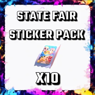 STATE FAIR STICKER PACK x10 ADOPT ME