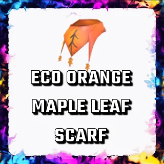 ECO ORANGE MAPLE LEAF SCARF ADOPT ME