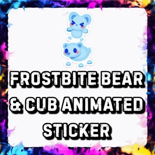 FROSTBITE BEAR AND CUB ANIMATED STICKER ADOPT ME