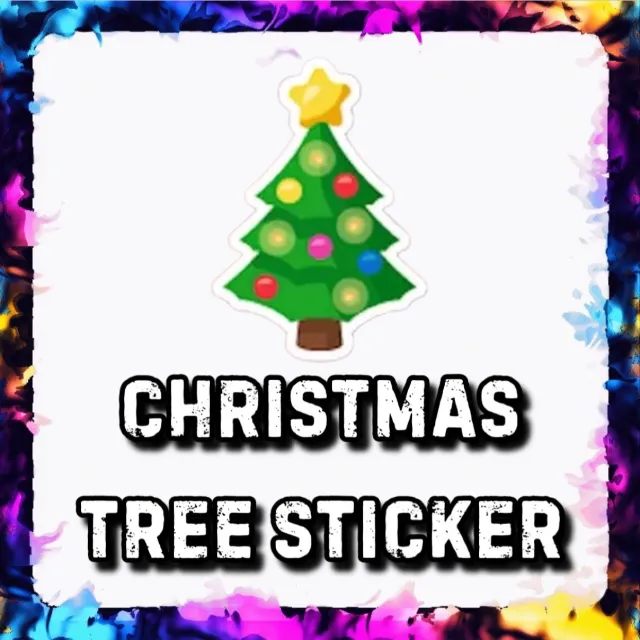 CHRISTMAS TREE STICKER ADOPT ME - Adopt Me Game Item - Gameflip