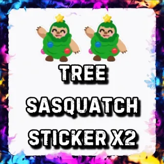 TREE SASQUATCH STICKER x2 ADOPT ME