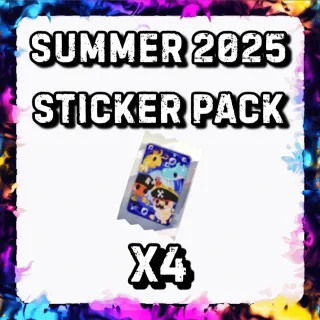 SUMMER 2025 STICKER PACK x4 ADOPT ME
