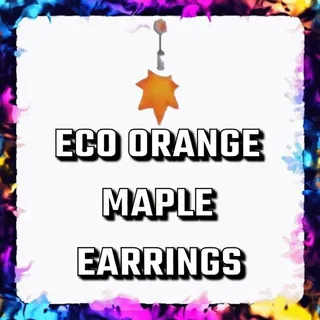 ECO ORANGE MAPLE EARRINGS ADOPT ME