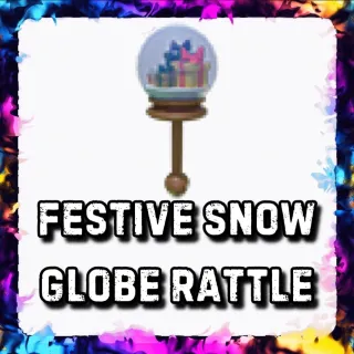 FESTIVE SNOW GLOBE RATTLE ADOPT ME