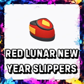RED LUNAR NEW YEAR SLIPPERS ADOPT ME