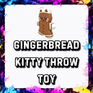 GINGERBREAD KITTY THROW TOY ADOPT ME