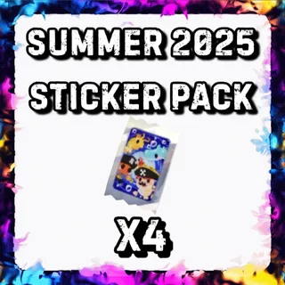 SUMMER 2025 STICKER PACK x4 ADOPT ME