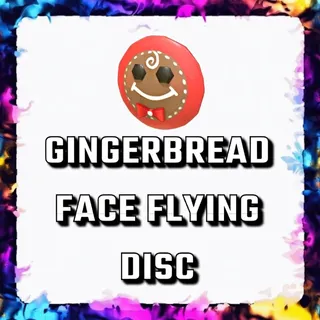 GINGERBREAD FACE FLYING DISC ADOPT ME
