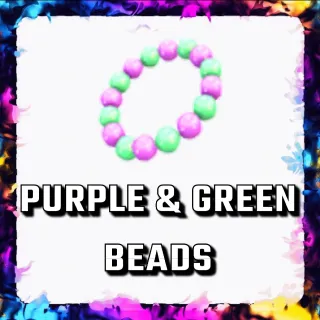 PURPLE & GREEN BEADS ADOPT ME