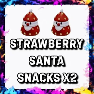 STRAWBERRY SANTA SNACKS x2 ADOPT ME