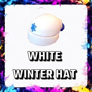 WHITE WINTER HAT ADOPT ME