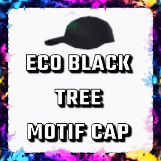 ECO BLACK TREE MOTIF CAP ADOPT ME