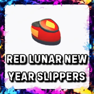 RED LUNAR NEW YEAR SLIPPERS ADOPT ME
