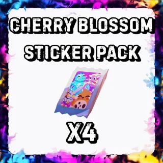 CHERRY BLOSSOM STICKER PACK x4 ADOPT ME