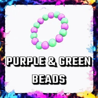 PURPLE & GREEN BEADS ADOPT ME