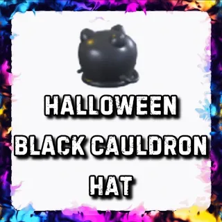 HALLOWEEN BLACK CAULDRON HAT