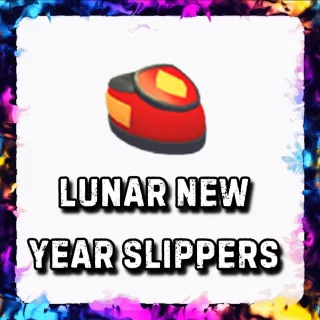 RED LUNAR NEW YEAR SLIPPERS ADOPT ME