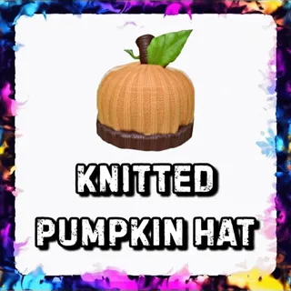 KNITTED PUMPKIN HAT ADOPT ME