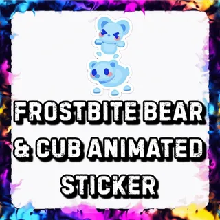 FROSTBITE BEAR AND CUB ANIMATED STICKER ADOPT ME