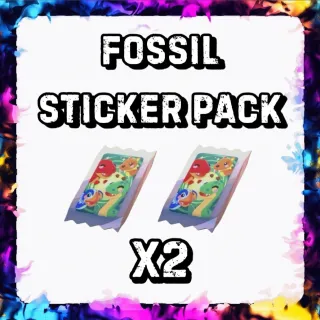 FOSSIL STICKER PACK x2 ADOPT ME