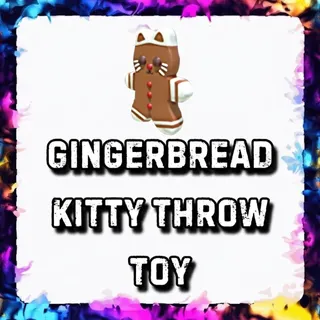 GINGERBREAD KITTY THROW TOY ADOPT ME