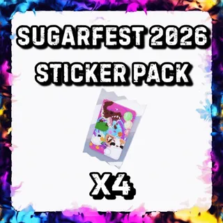 SUGARFEST 2026 STICKER PACK x4 ADOPT ME